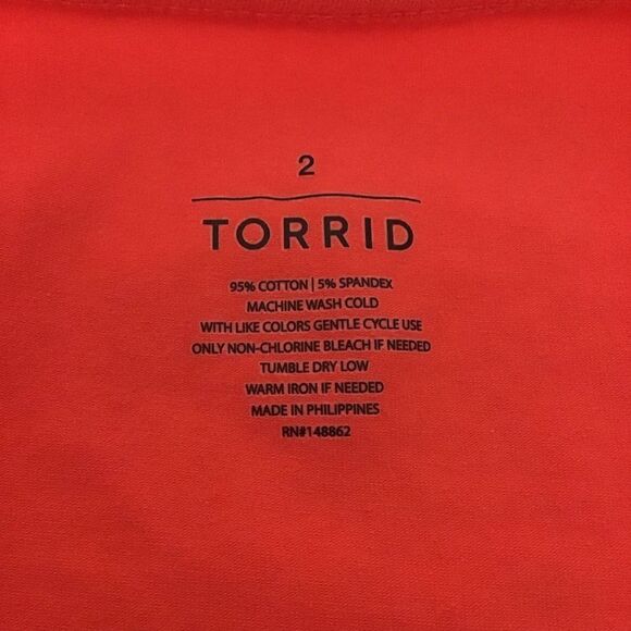 Torrid Coral Plus Size Tank Top Sz 2X - Picture 4 of 4